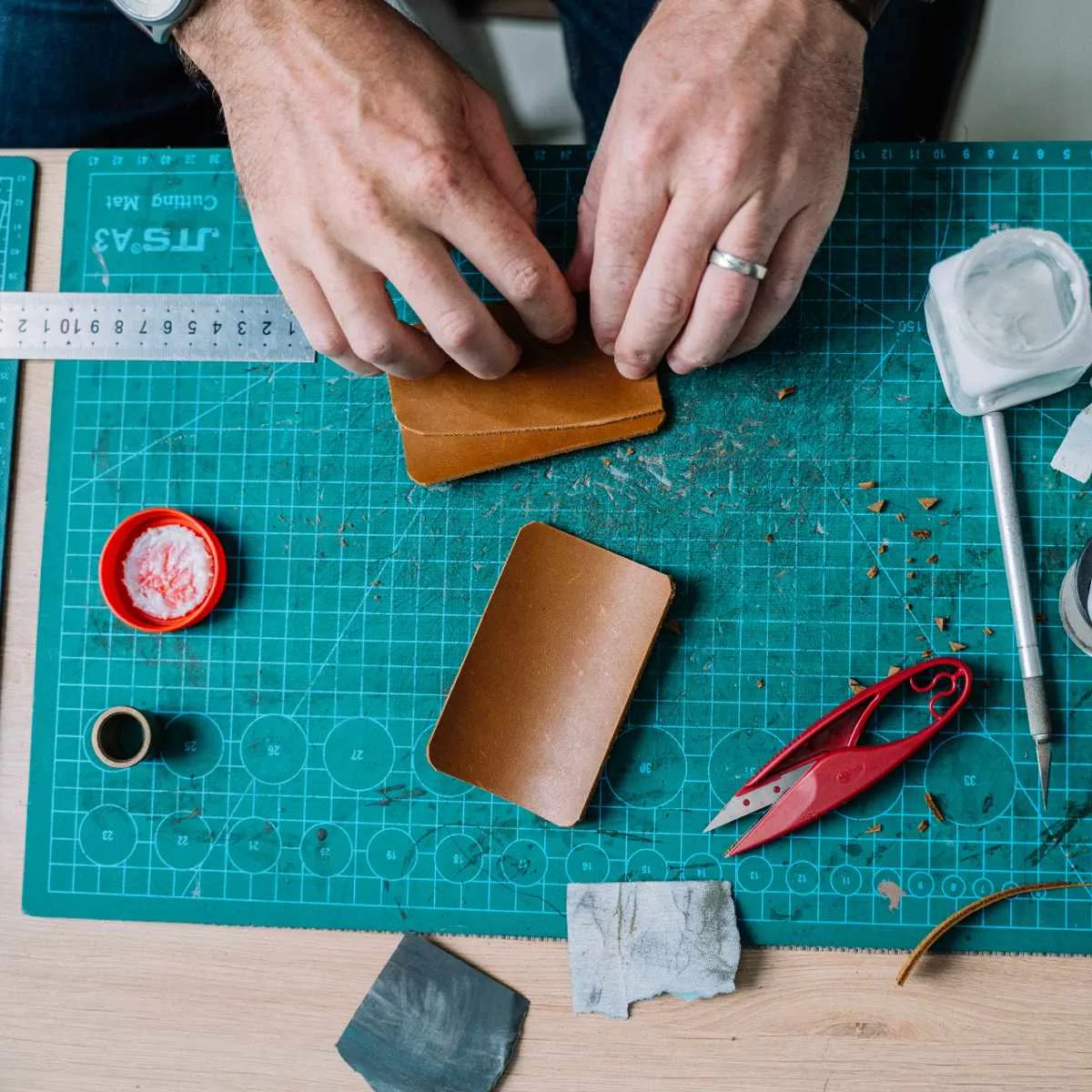 how to glue leather to plastic